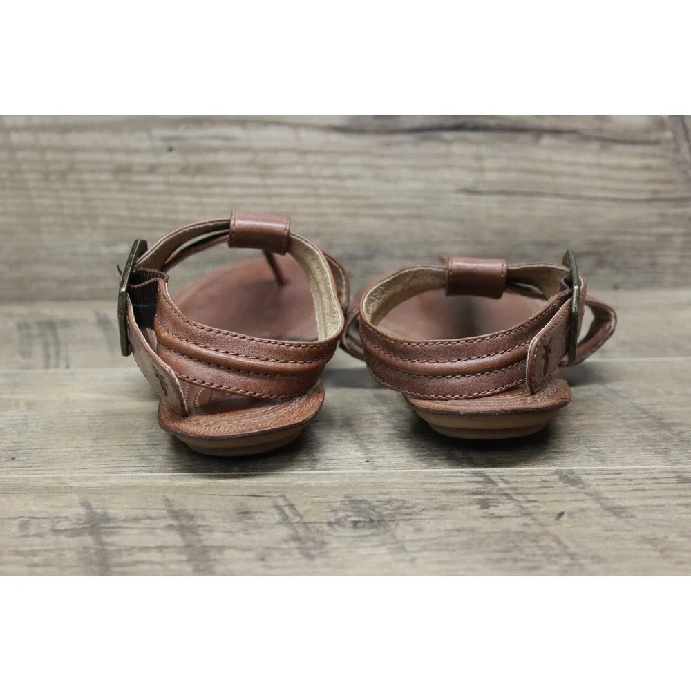 Frye‎ women's Alessia Trapunto leather strappy thong artisanal sandals 9.5M - Picture 4 of 16